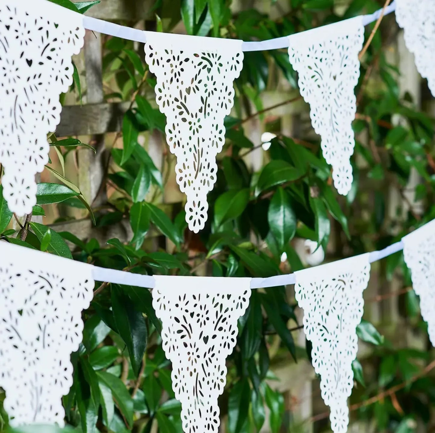 White Lace Paper Garland