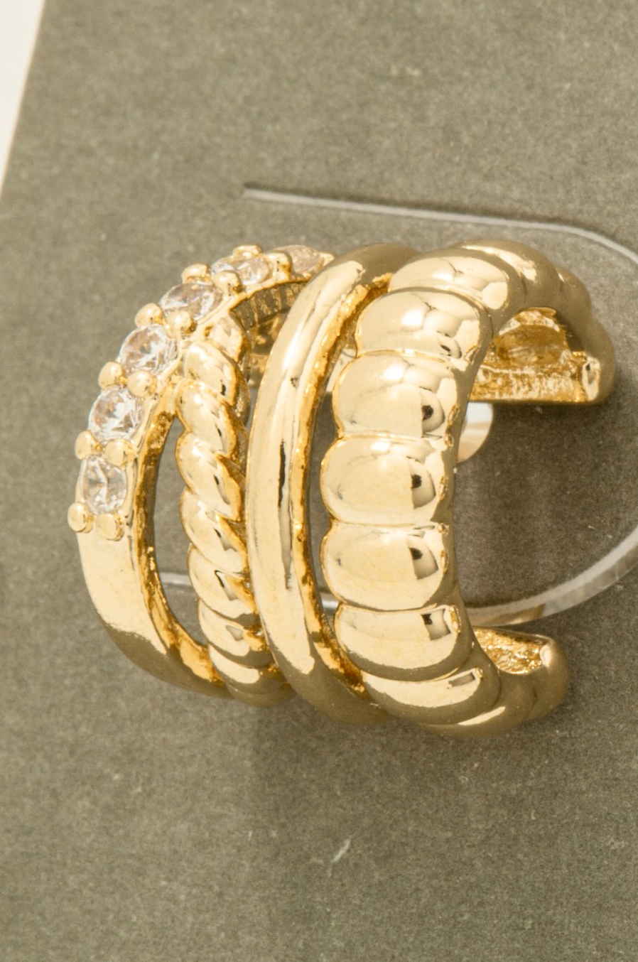 Mini Four Row Hoop Earrings
