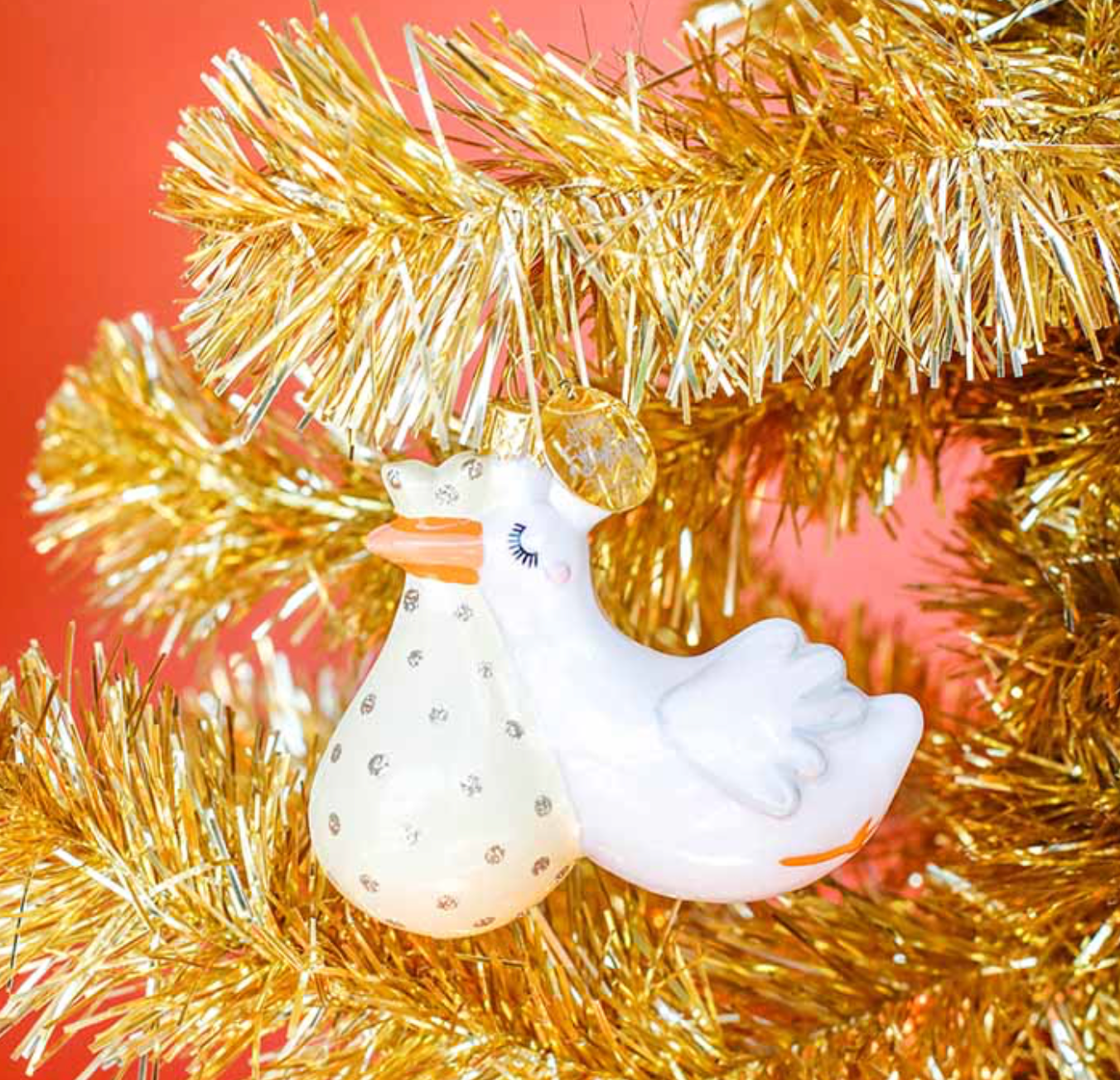 Flying Stork Shaped Ornament