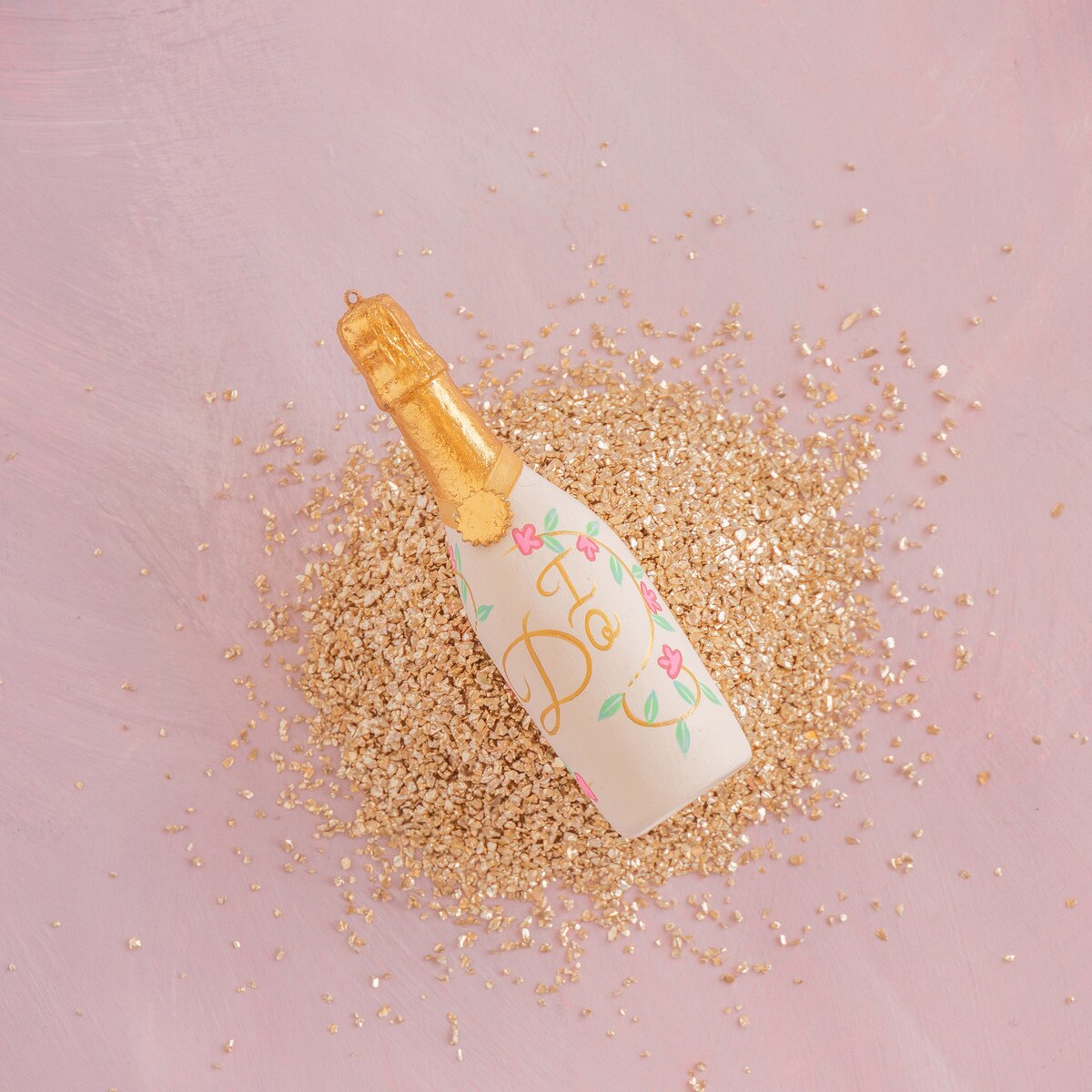 Champagne Bottle "I Do" Ornament