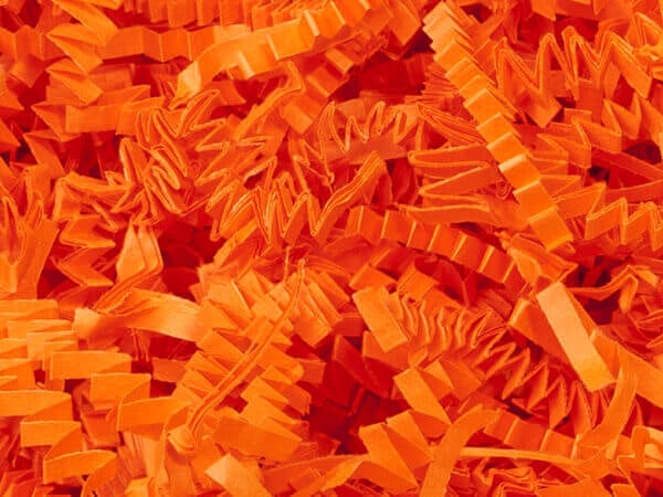 Crinkle Cut Shredded Paper | Orange