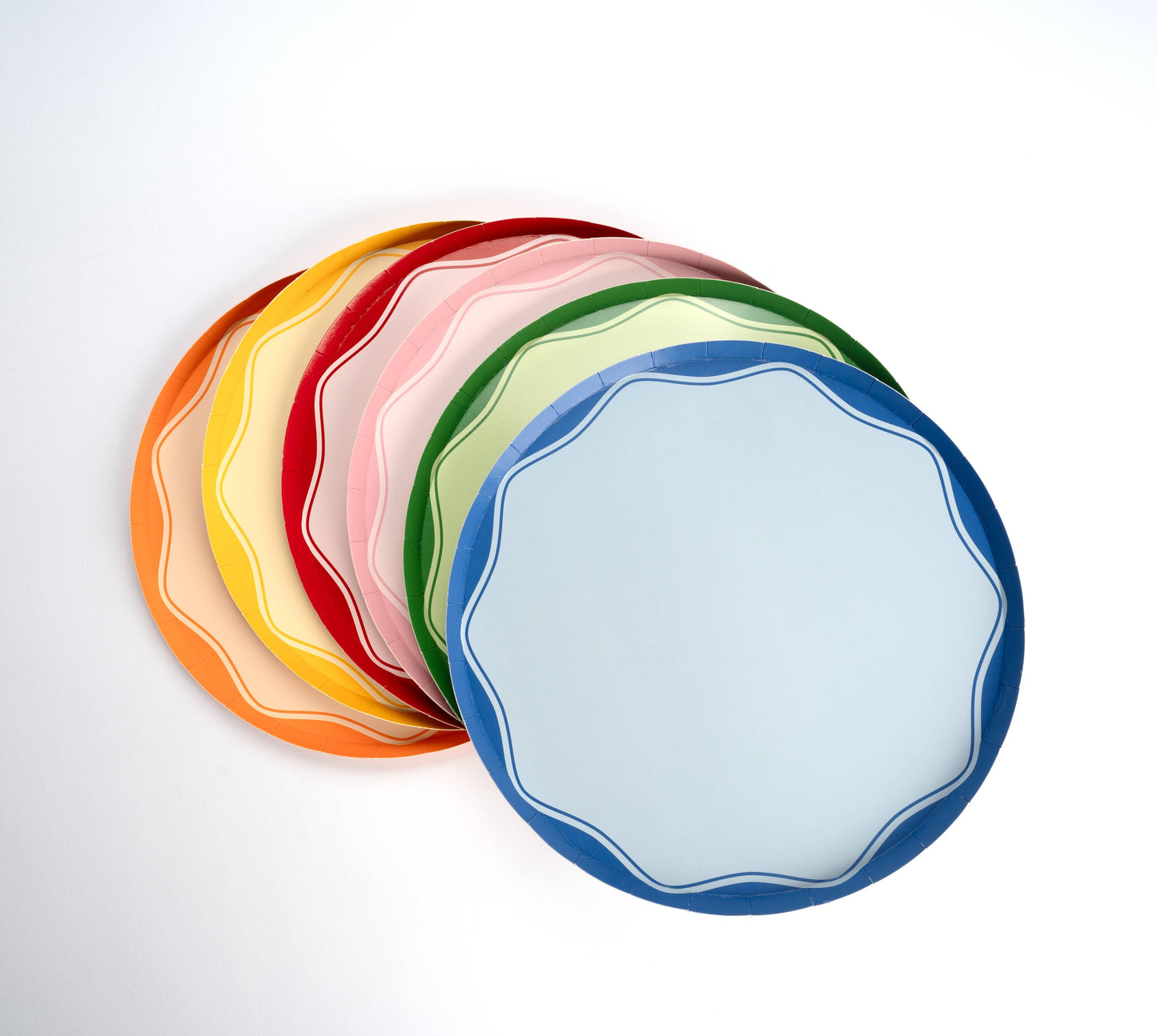 Blue Color Block Dinner Paper Plates