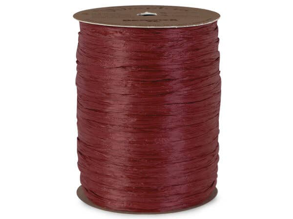 Matte Raffia Ribbon: Red | 100 yards