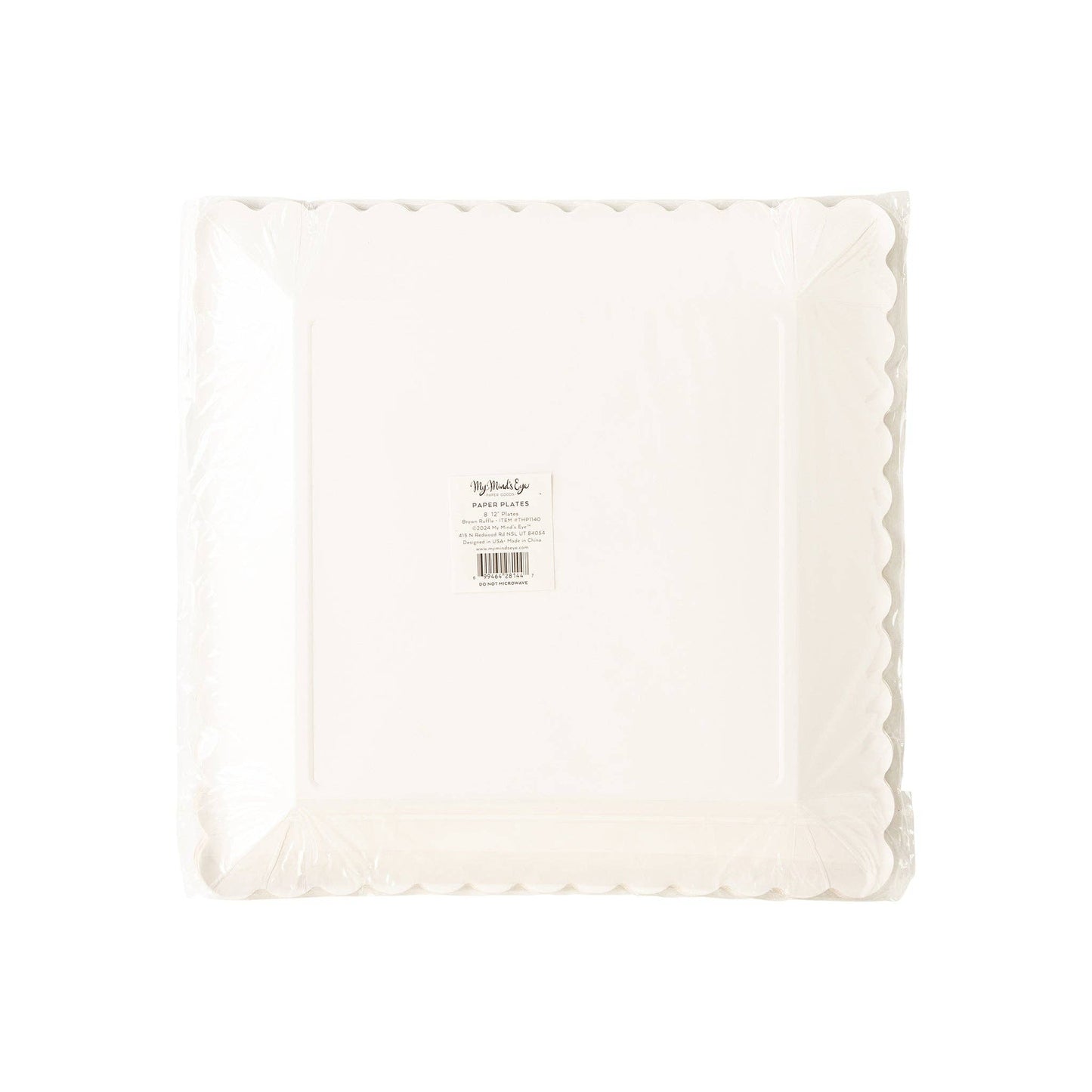 Brown Ruffle Edge Plate 12"