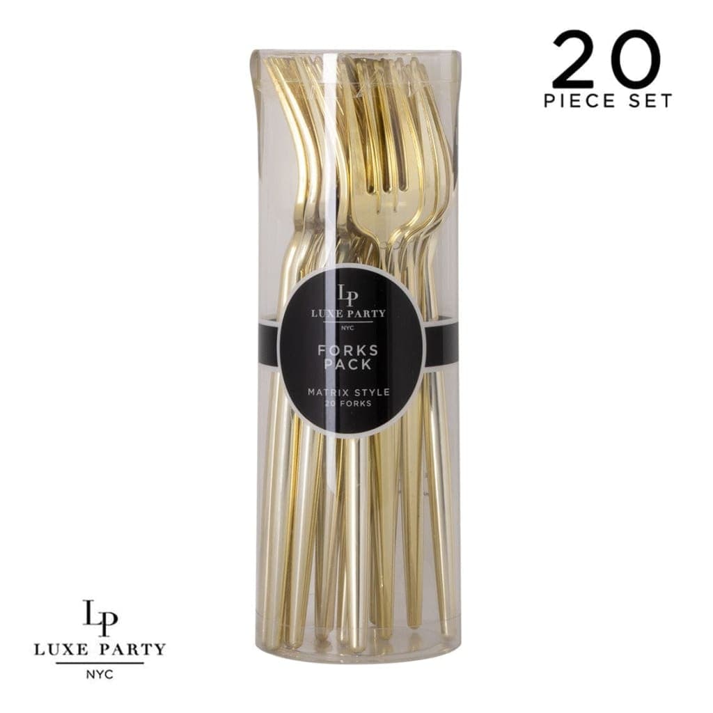 Solid Round Gold Forks