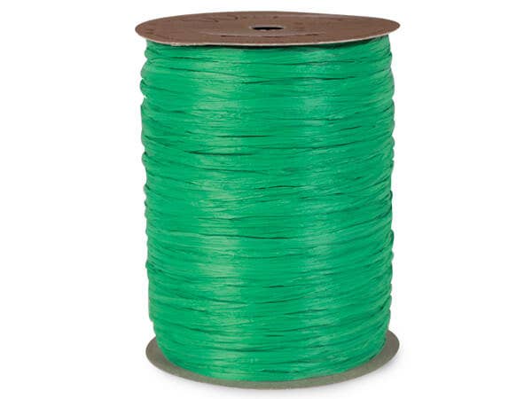 Matte Raffia Ribbon: Kelly
