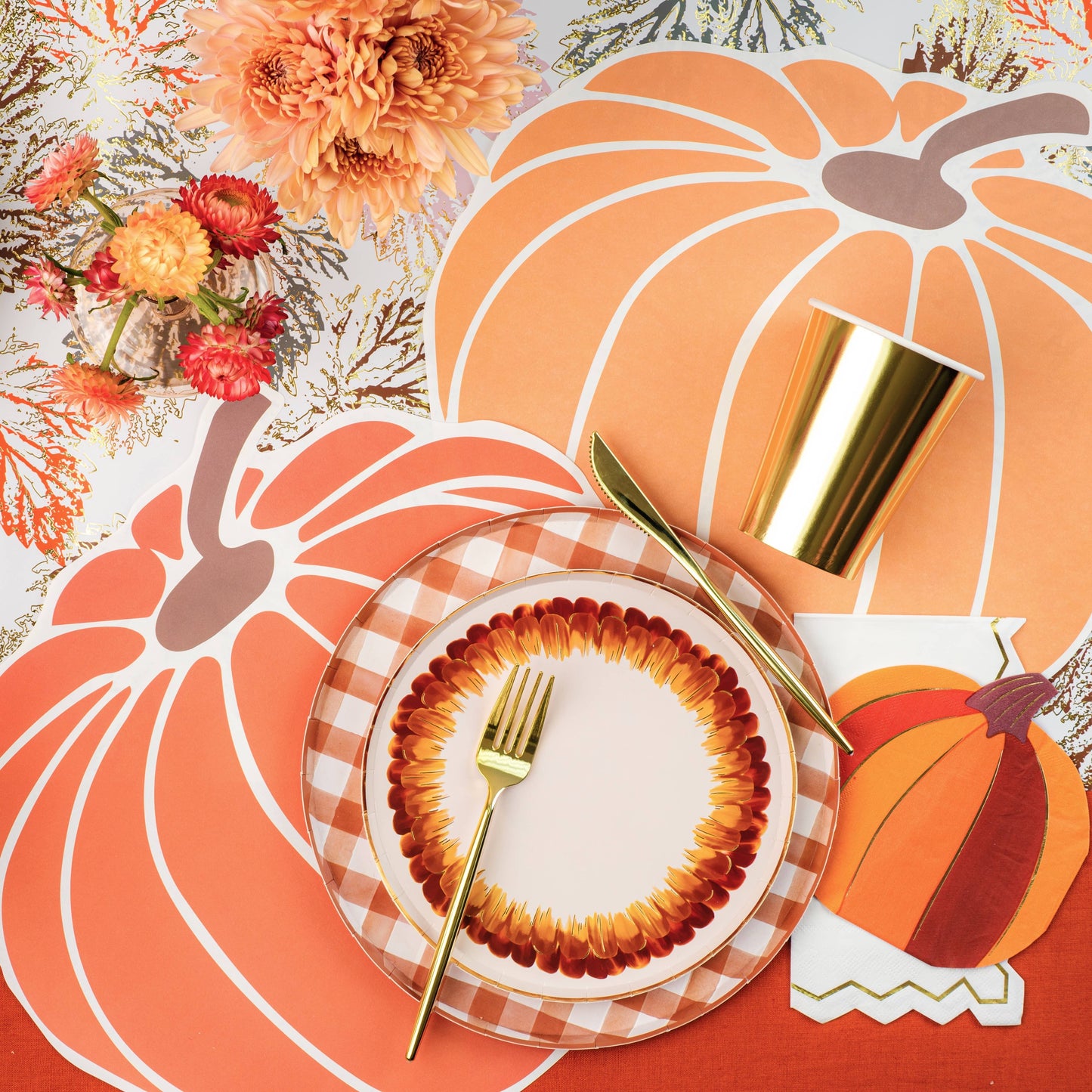 Harvest Feather Dessert Paper Plates