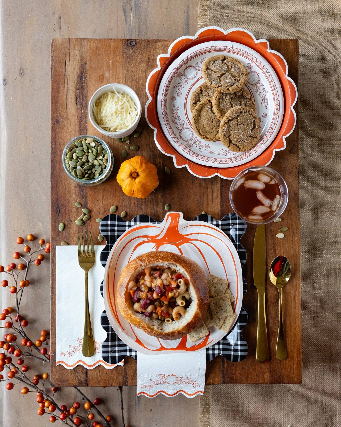 Falloween Pumpkin Dessert Plate