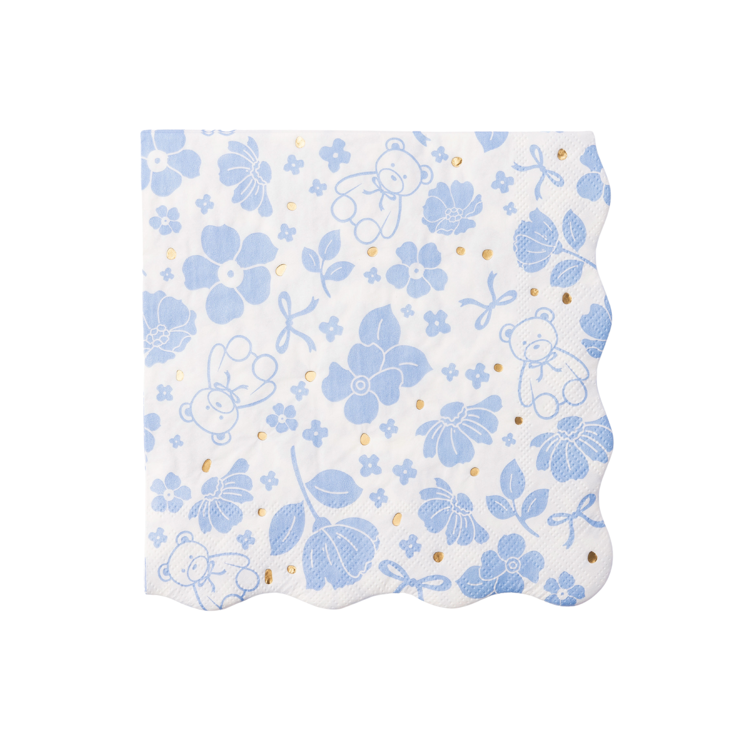 Henry Bear Blue Large Napkins