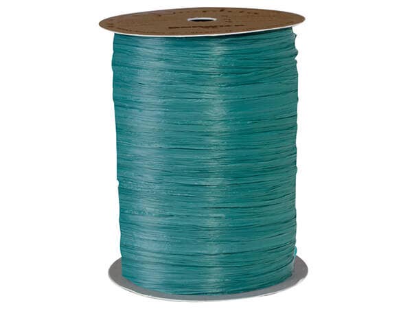 Matte Raffia Ribbon: Jungle Green