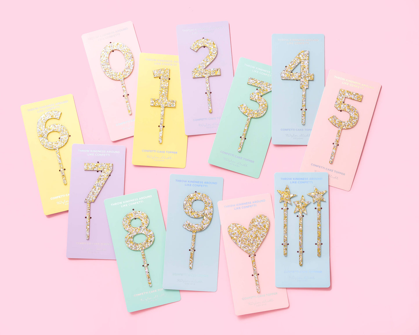 Cake Topper Numbers 0-9 | Pearl Confetti