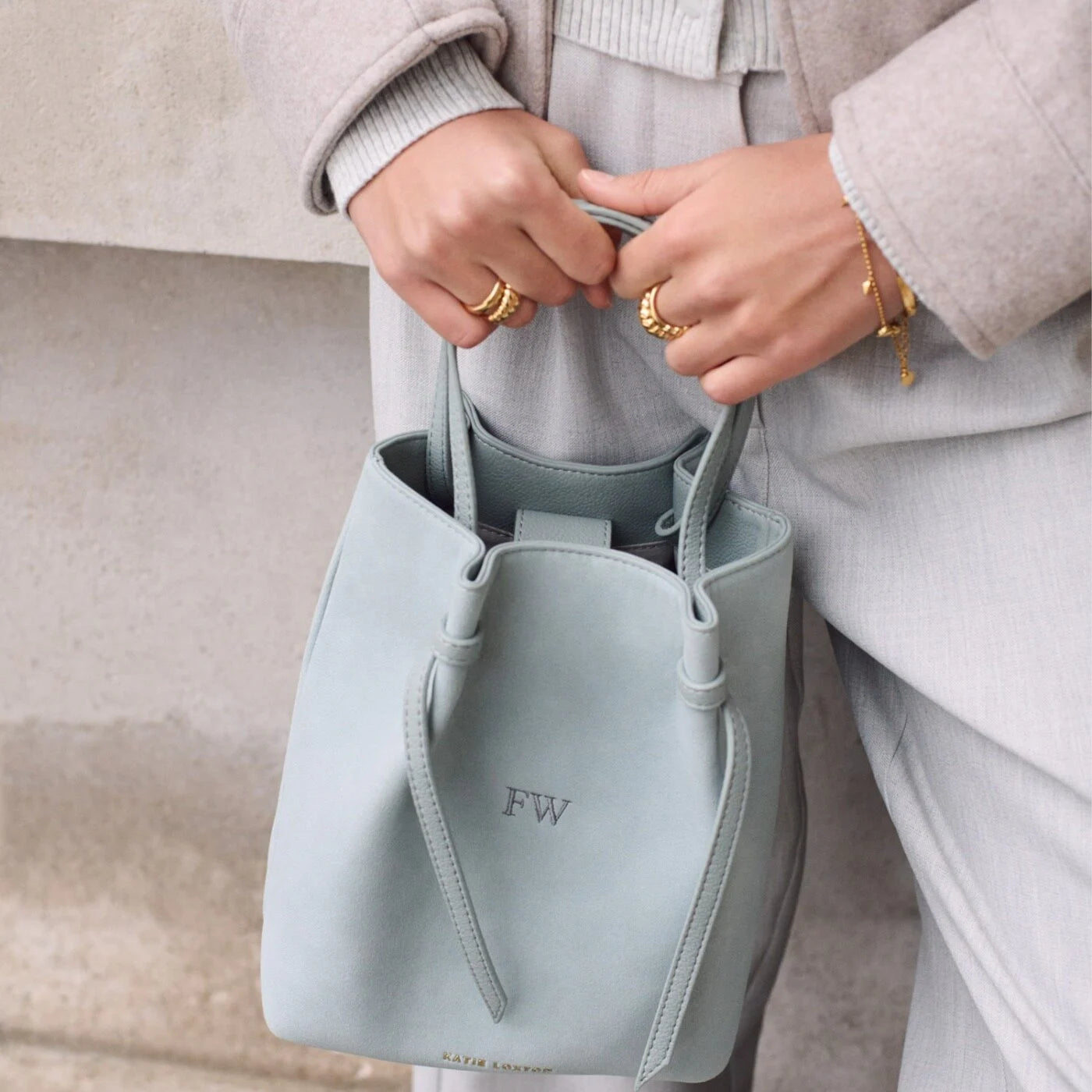 Celina Bucket Bag | Blue Mist