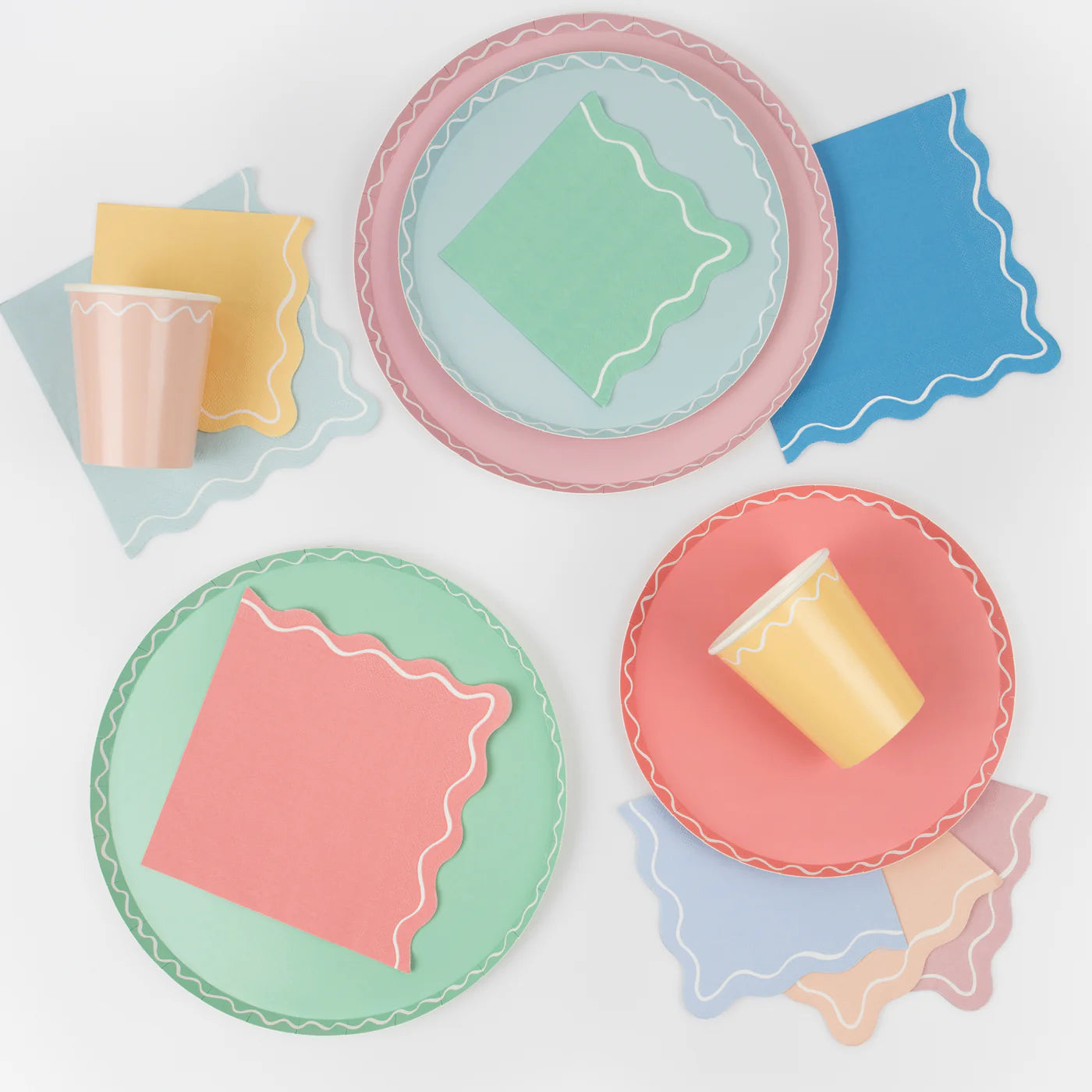 Mixed Wavy Line Large Napkins