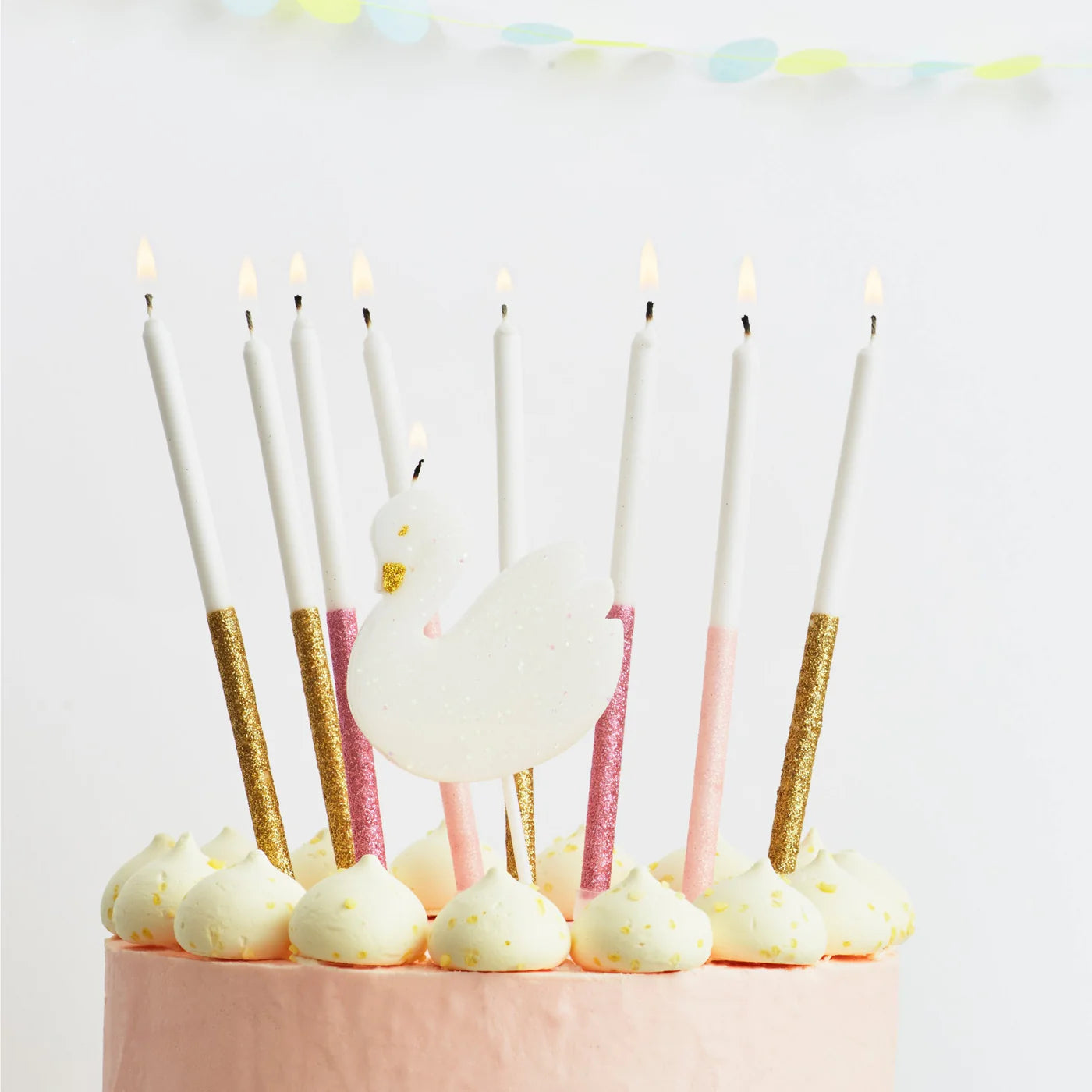 Multicolor Dipped Glitter Candles