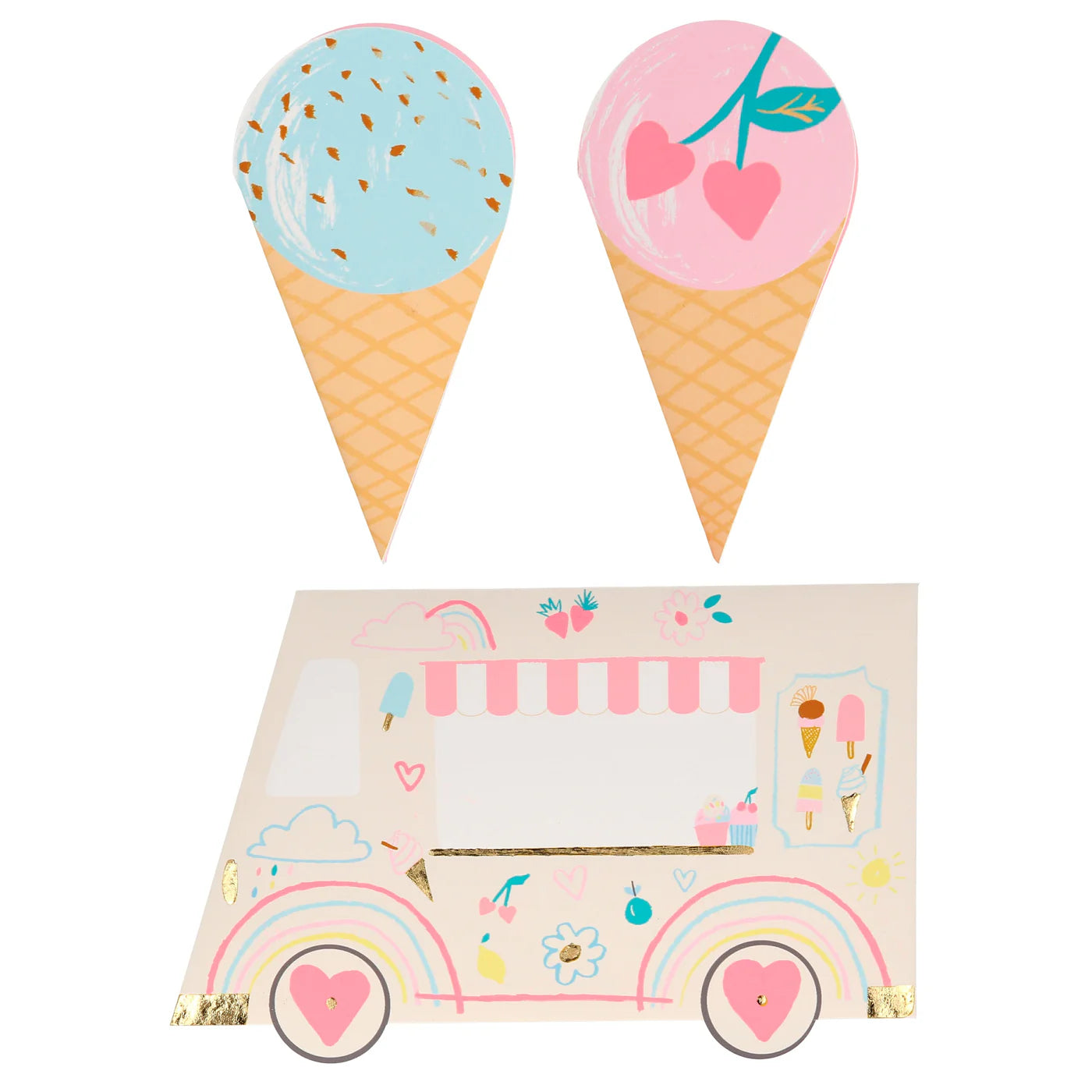 Ice Cream Valentine's Cards