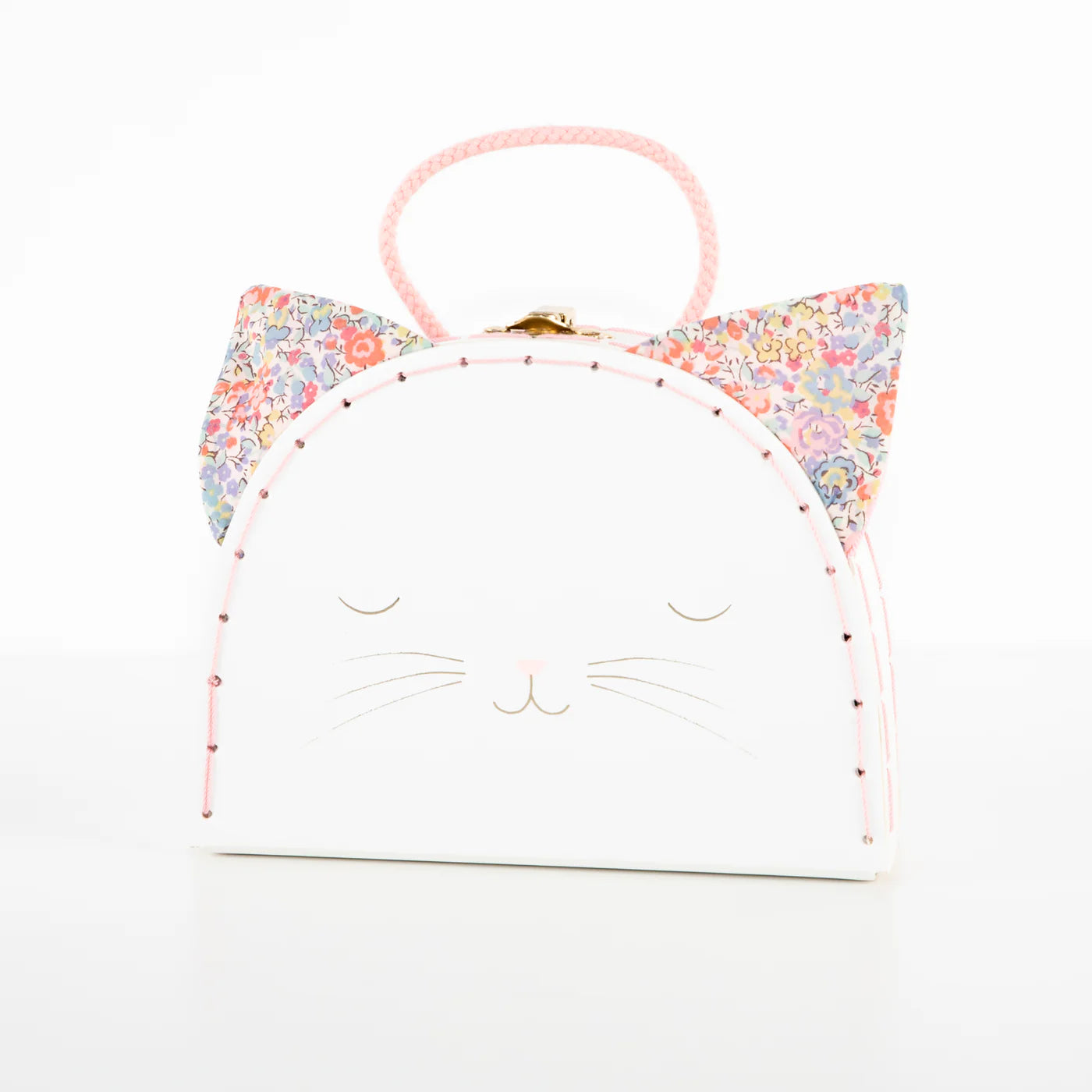Floral Kitty Mini Suitcase Doll