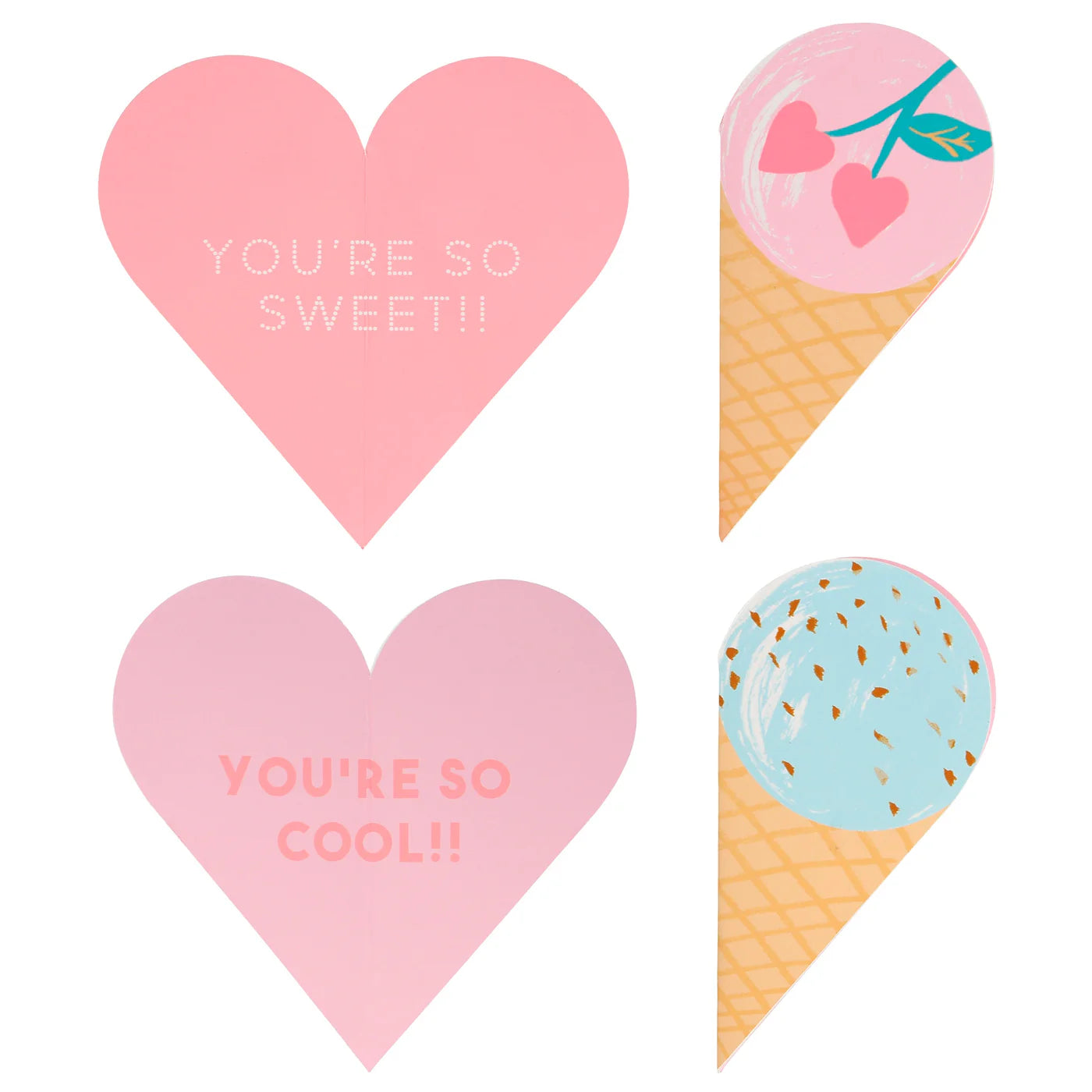 Ice Cream Valentine's Cards