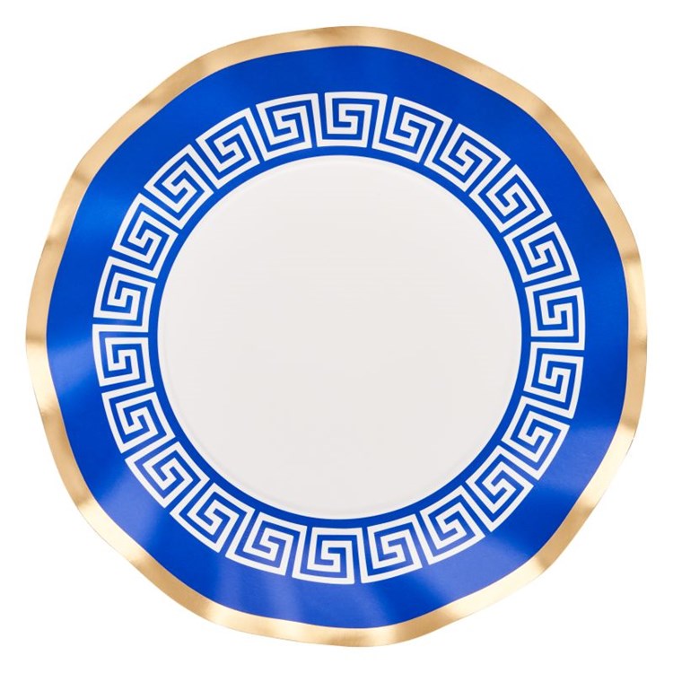 Greek Key Wavy Salad Plate