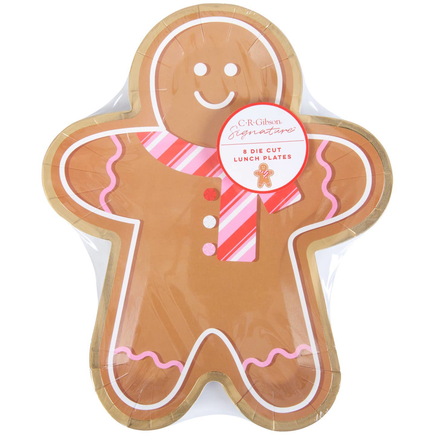 Holiday Gingerbread Die Cut Lunch Plate