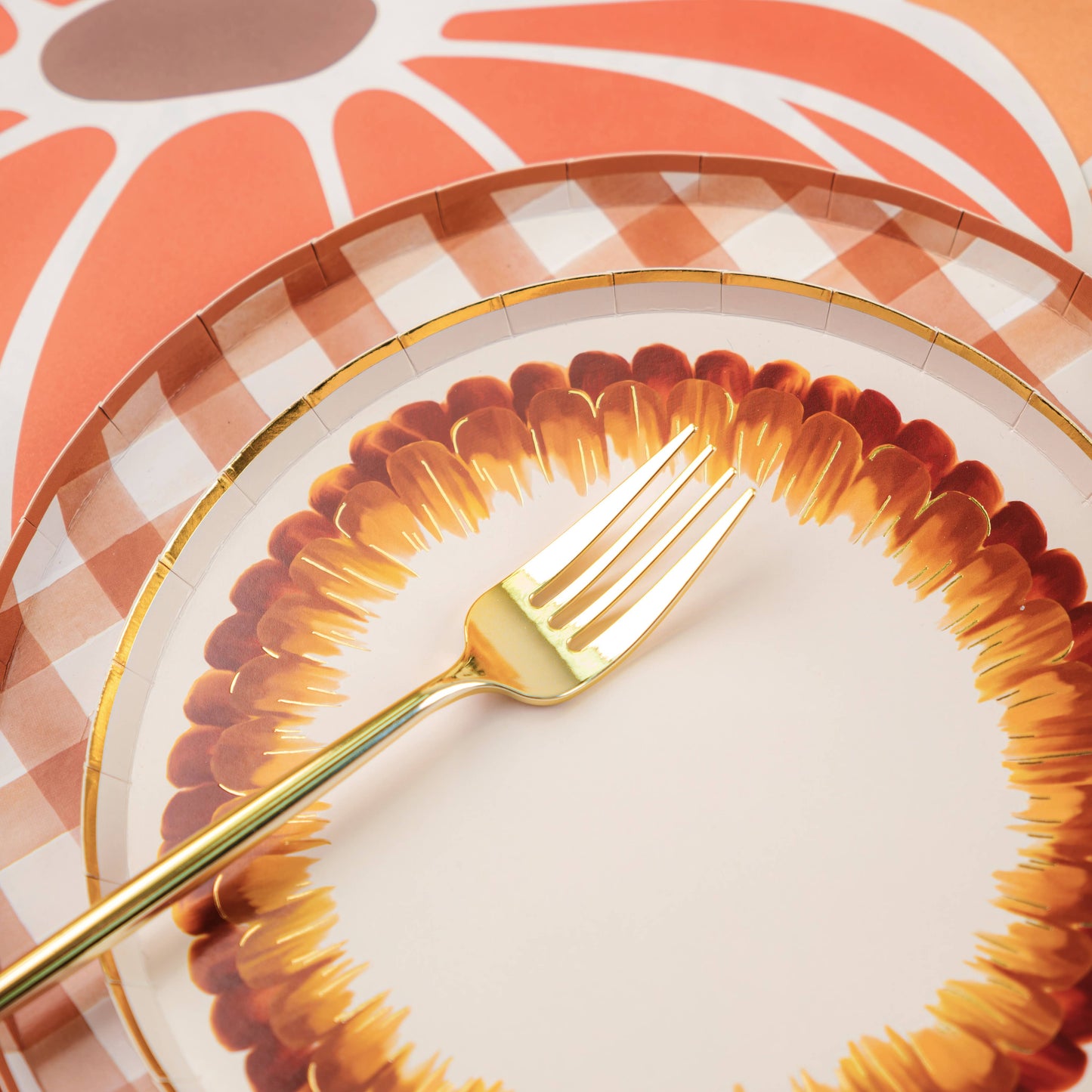 Harvest Feather Dessert Paper Plates