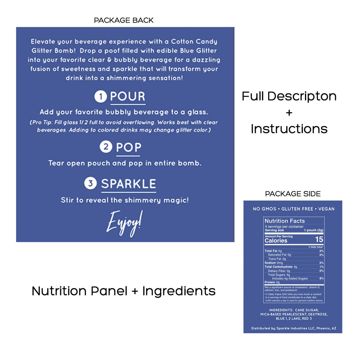 Cotton Candy Glitter Bomb Set | Blue
