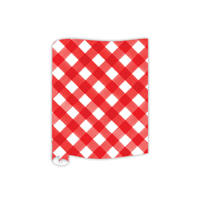 Table Runner | Watercolor Red Buffalo Check