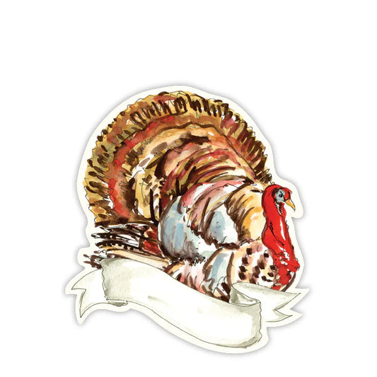 Turkey with Banner Die Cut Accents