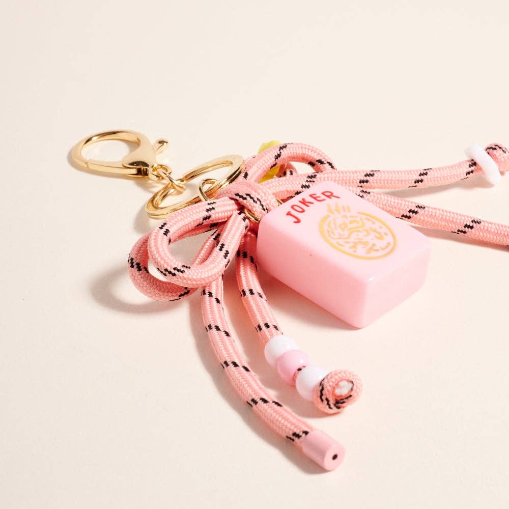 Mahjong Joker Tile Cord Bag Charm