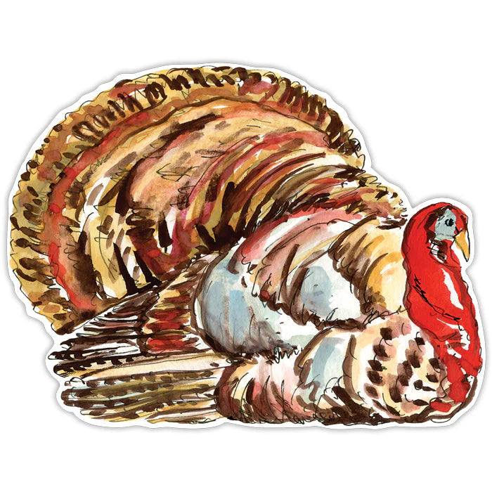 Traditional Turkey Shape Posh Die-Cut Placemats