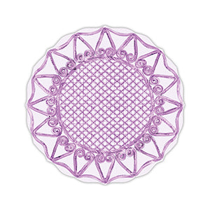 Handpainted Lavender Rattan Posh Die-Cut Placemat