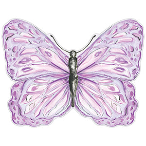 Handpainted Lavender Butterfly Shape Posh Die-Cut Placemat