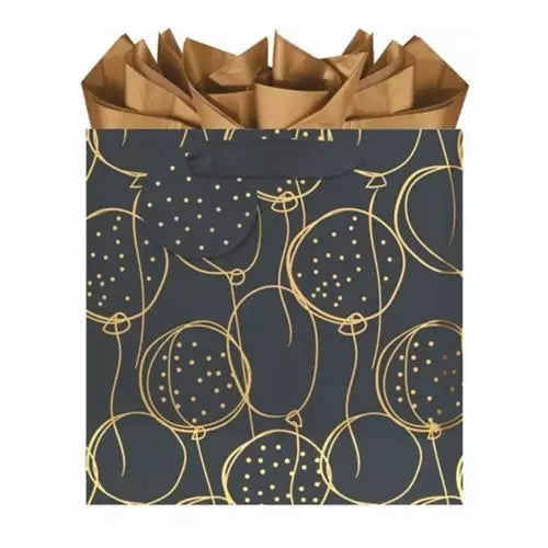 Medium Square Gift Bag | Golden Contour