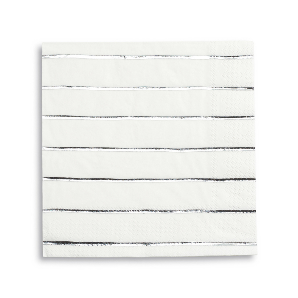 Frenchie Metallic Striped Large Napkins | Gold