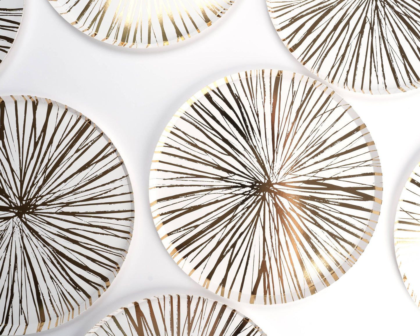 Radiance Gold Foil Dinner Paper Plates