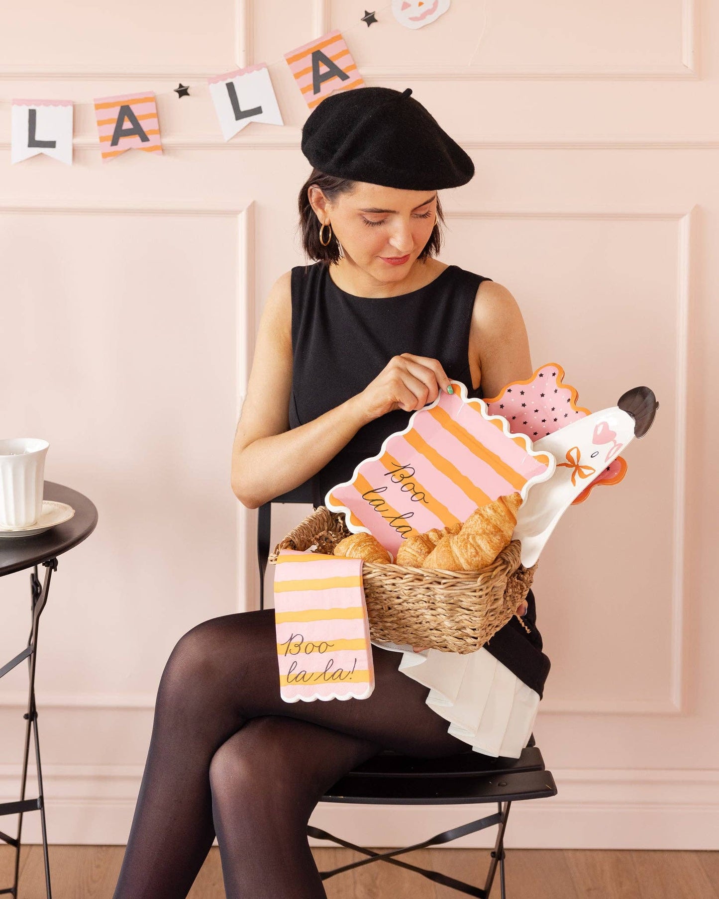Pink & Orange Boo La La Plate