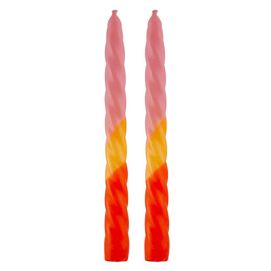 Tapered Candle | Pink/Yellow/Orange