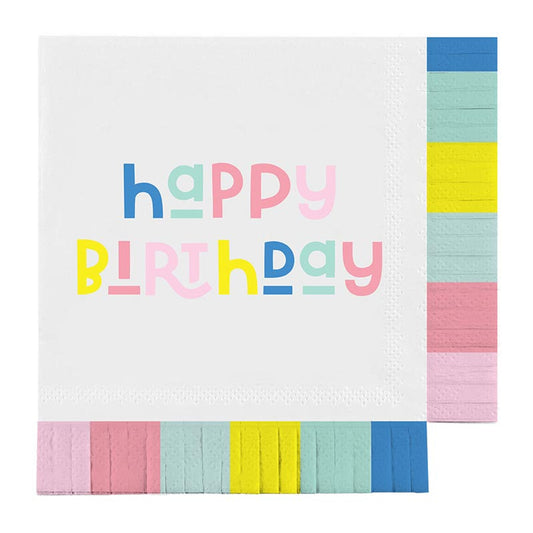 Fringe Napkins | Happy Birthday Kids