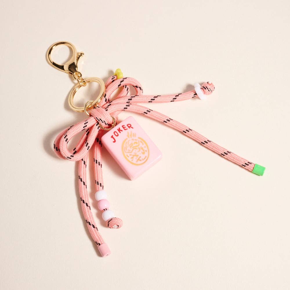 Mahjong Joker Tile Cord Bag Charm