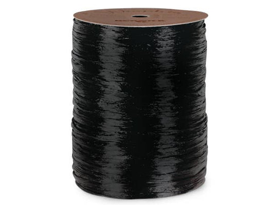 Matte Raffia Ribbon: Black