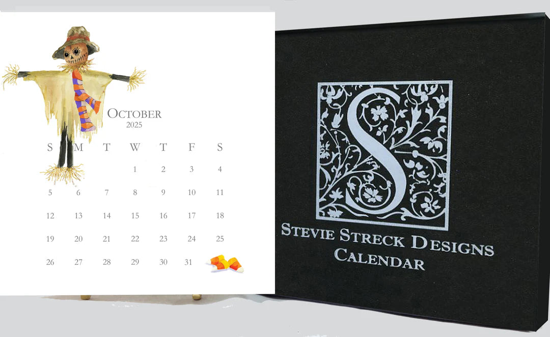 Glittered Desk Calendar 2025 with Easel