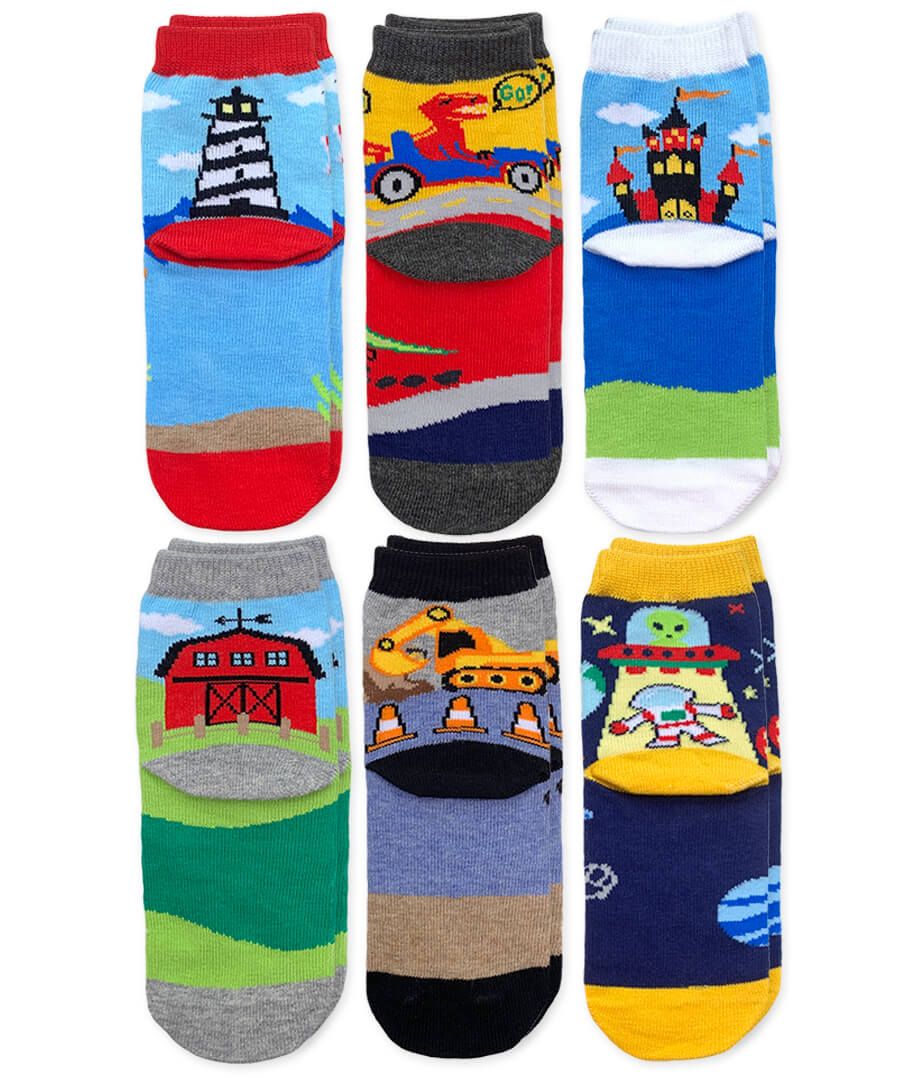 Boys Multi Pattern Crew Socks