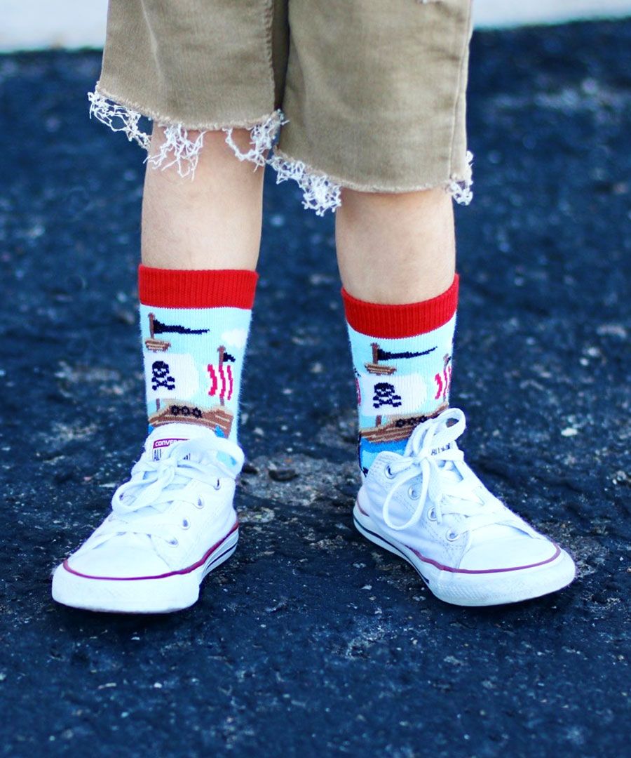 Boys Multi Pattern Crew Socks