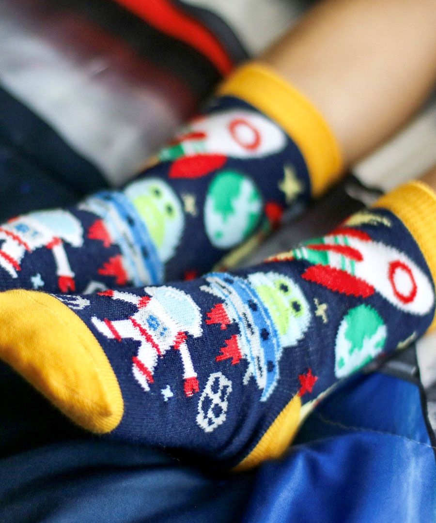 Boys Multi Pattern Crew Socks