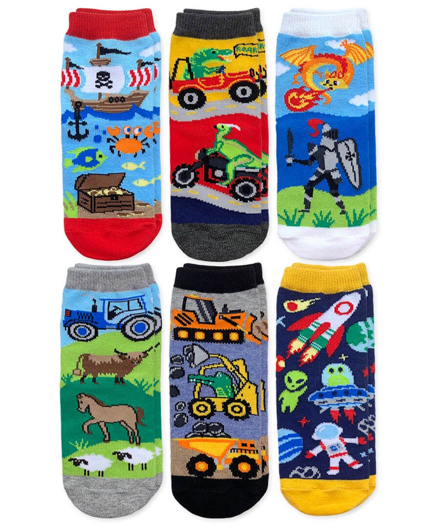 Boys Multi Pattern Crew Socks