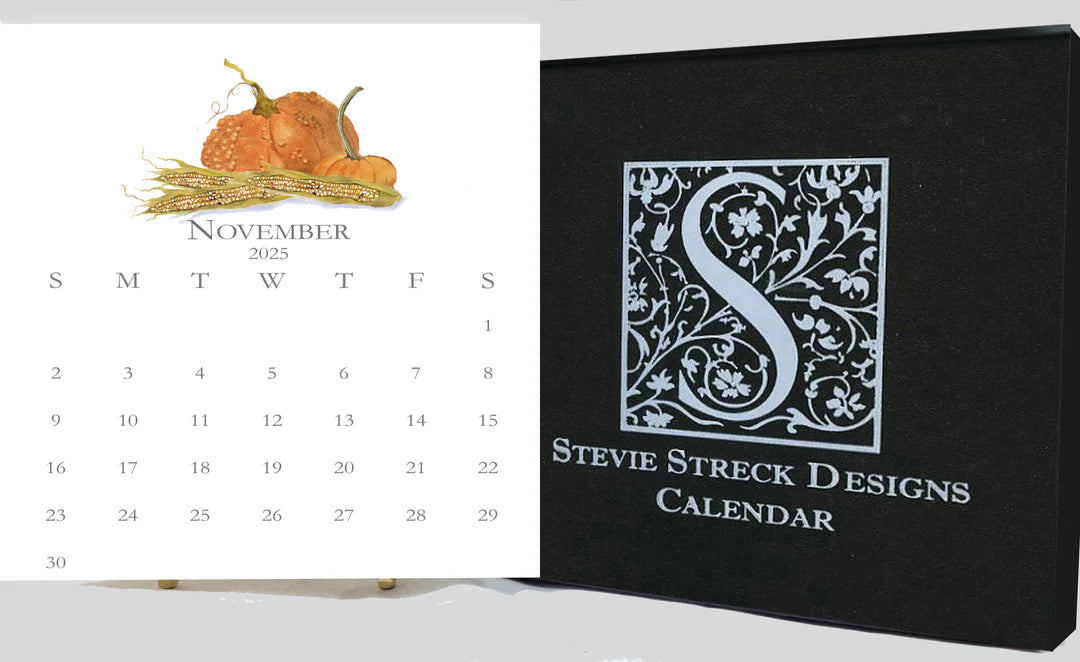 Glittered Desk Calendar 2025 with Easel