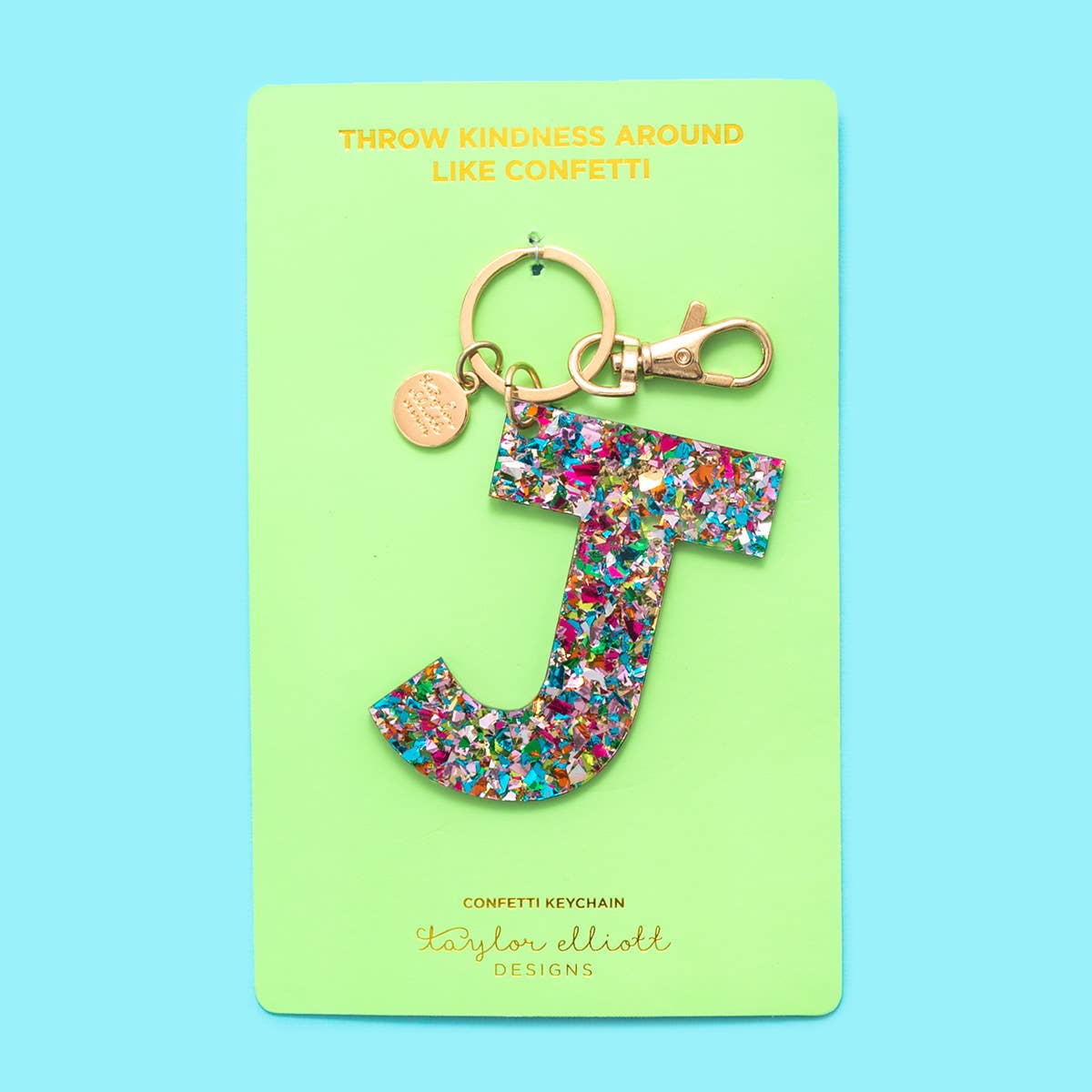 Keychains - Letters A-Z - Colorful Confetti