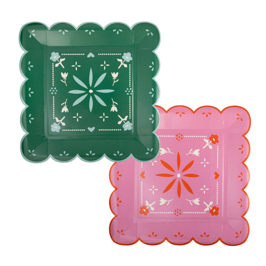 Fiesta Papel Square Plate Set