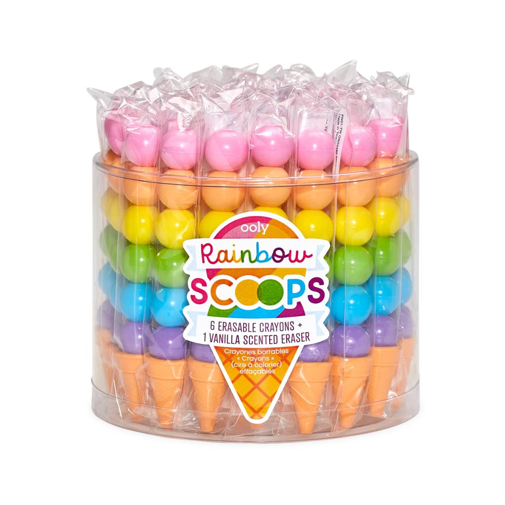 Rainbow Scoops Stacking Erasable Crayons + Scented