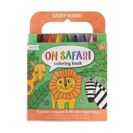 Carry Along! Coloring Book and Crayon Set | On Safari