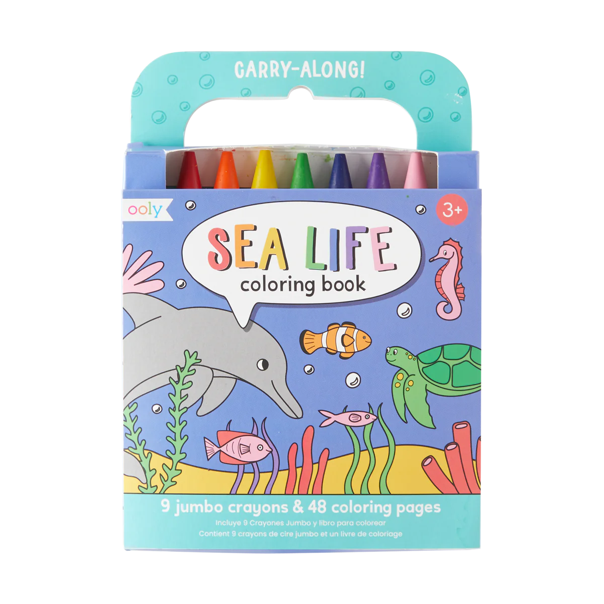 Carry Along! Coloring Book and Crayon Set | Sea Life